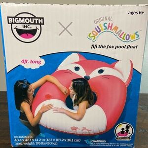 Squishmallows x BigMouth Fifi the Fox 4ft Pool Float New in Box